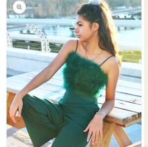 Crystal Sky Feather Jumpsuit